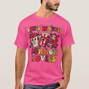 Camiseta Vamos assistir filmes de terror Dia de as Bruxas e