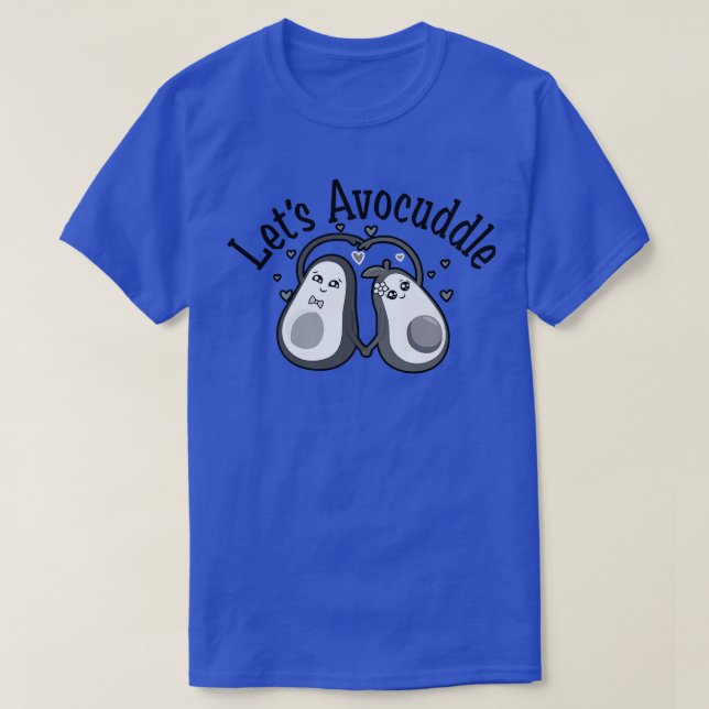 Camiseta Vamos Avocuddle, Cute Avocado, Funny Vegetarian, V (Frente do Design)