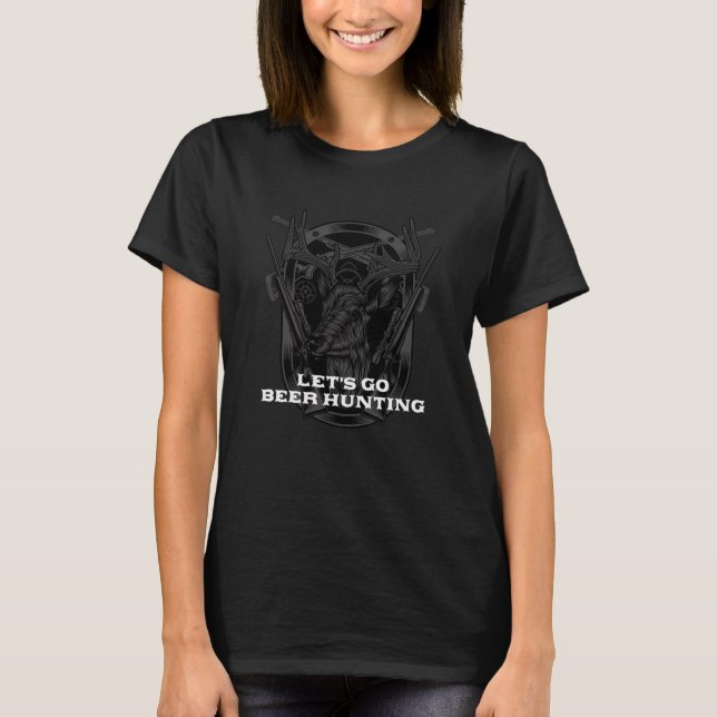 Camiseta Vamos Beer Caçando Anima De Bebendo Drinker (Frente)
