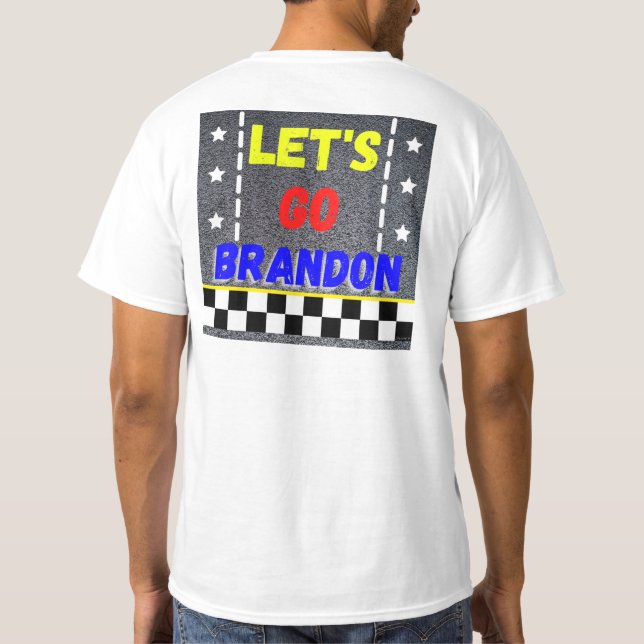 Camiseta Vamos branco de homens vai Brandon T-Shirt (Verso)
