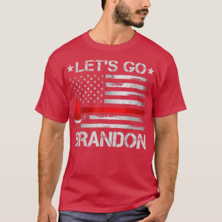Camiseta Vamos Brandon Bombeiro Americano Flag Ae Thin