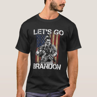 Camiseta Vamos Brandon Conservador, Bandeira Americana Vete