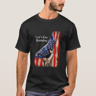 Camiseta Vamos Brandon Conservador EUA Flag Gift S