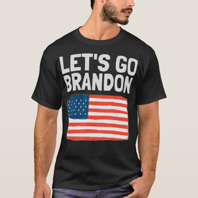 Camiseta Vamos Brandon Engraçado Tendência Parody Meme (Frente)