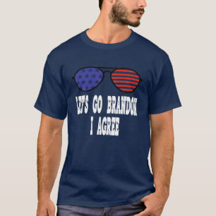 Camiseta Vamos Brandon Eu Concordo Engraçado Biden Citação