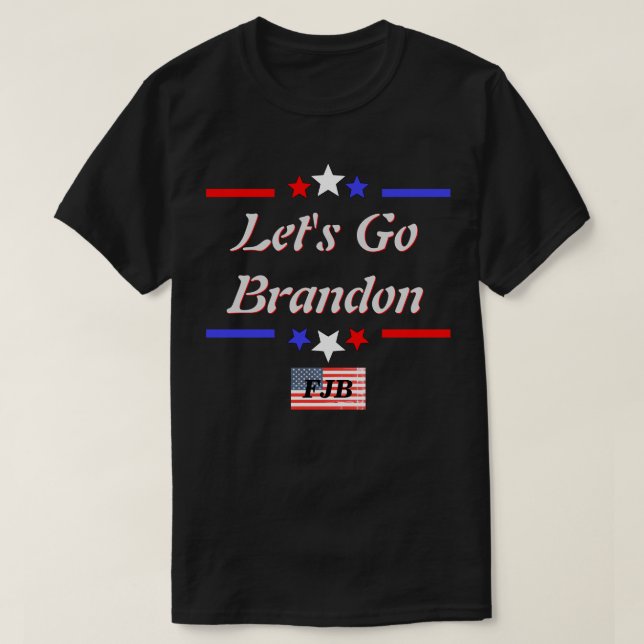 Camiseta Vamos Brandon FJB Red White Stars Dk (Frente do Design)