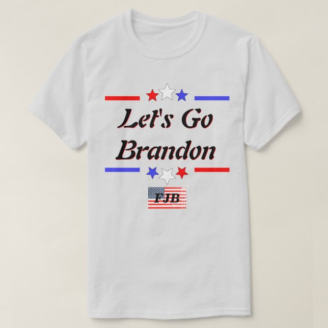 Camiseta Vamos Brandon FJB Red White Stars Lt (Frente do Design)
