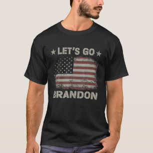 Camiseta Vamos Brandon Vamos Go Brandon EUA Flag