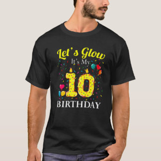 Camiseta Vamos Brilhante É o meu 10º Aniversário do Doce