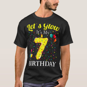 Camiseta Vamos Brilhante É o meu 7 Aniversário de Festa Doc
