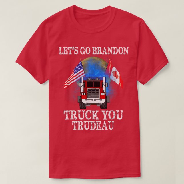 Camiseta Vamos Caminhar Você Caminhão Estados Unidos Canadá (Frente do Design)