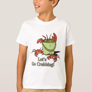 Camiseta vamos caranguejar balde de caranguejos gráfico
