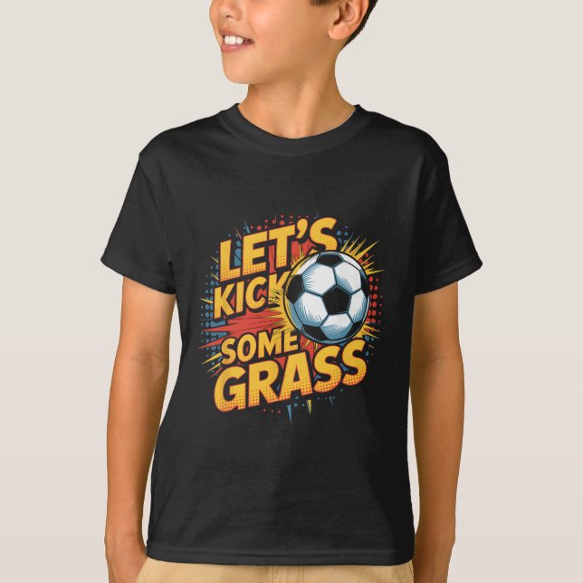 Camiseta Vamos Chutar Futebol de Mãe Gr  (Frente)