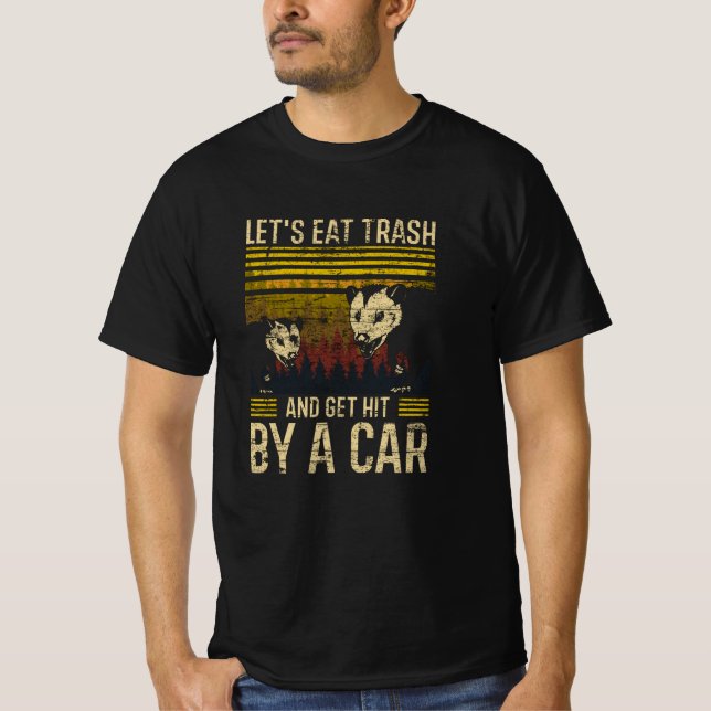 Camiseta Vamos Come No Lixo E É Atingido Pelo Carro (Frente)