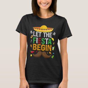 Camiseta Vamos Começar A Festa Mexicana Divertida Cinco De
