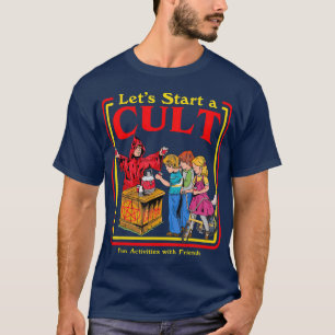 Camiseta Vamos começar um Cult Satânico Vintage Horror Ed