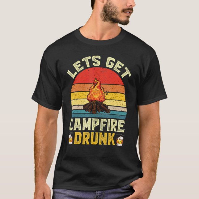 Camiseta Vamos Comprar A Equipe Do Bebendo De Campfire Beba (Frente)