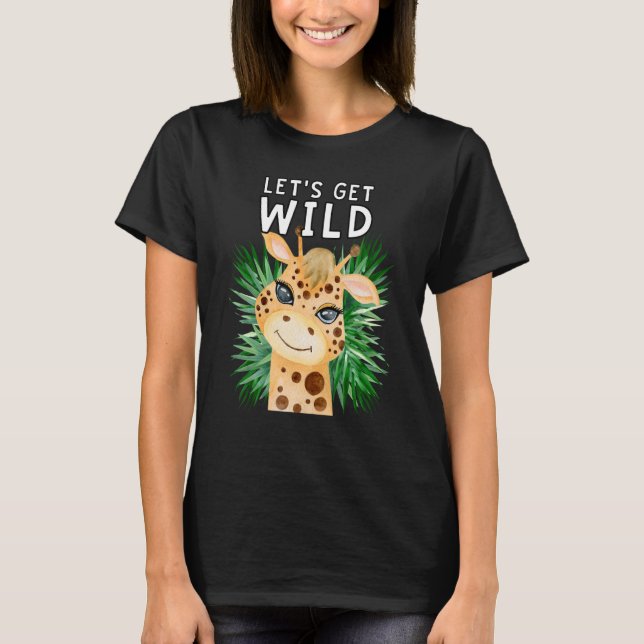 Camiseta Vamos Compre Safari De Animais Selvagens Do Zoo No (Frente)