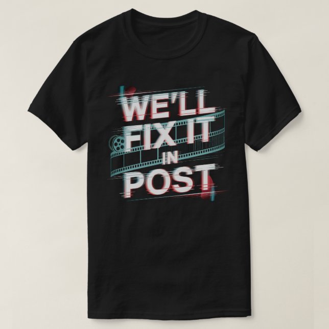 Camiseta Vamos consertá-lo em Posto - Editor de Filmes, Pro (Frente do Design)