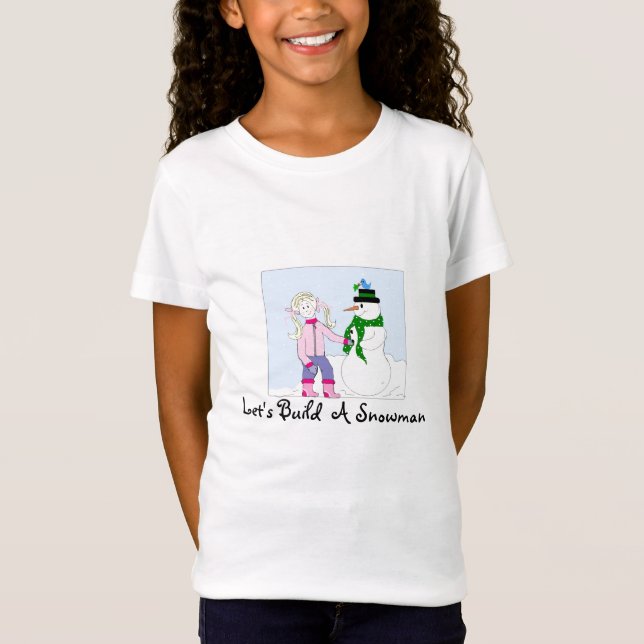 Camiseta Vamos Construir Um Boneco de Neve (Frente)