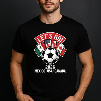 Camiseta Vamos - Copa de Futebol dos EUA Canadá México