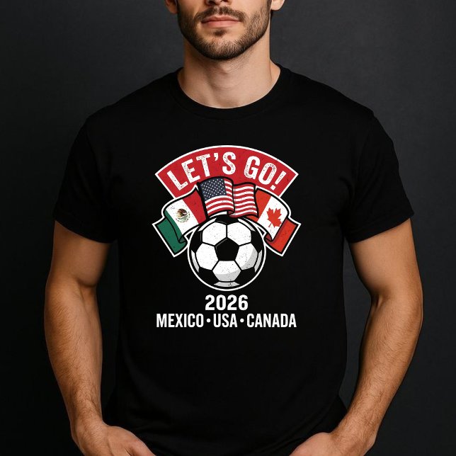 Camiseta Vamos - Copa de Futebol dos EUA Canadá México (Criador carregado)