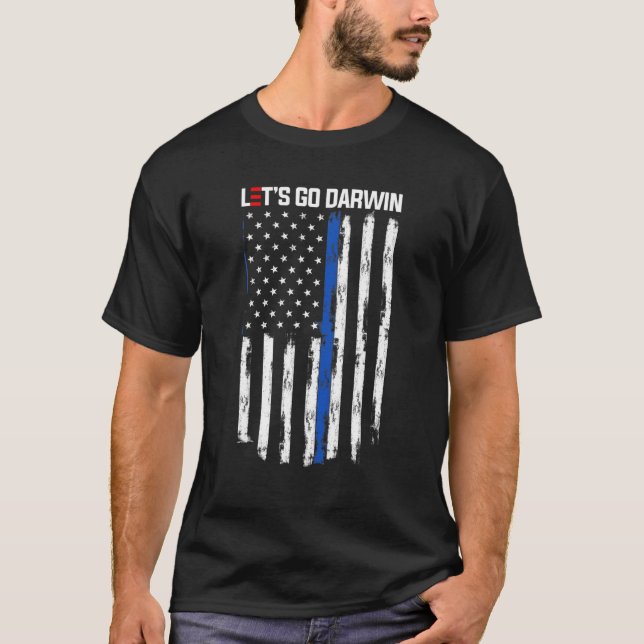 Camiseta Vamos Darwin Engraçada Mulheres Sarcásticas Homens (Frente)