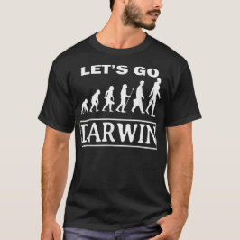 Camiseta Vamos Darwin Engraçado Sarcástico Mulheres Homens