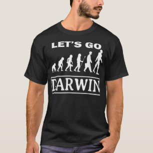 Camiseta Vamos Darwin Engraçado Sarcástico Mulheres Homens