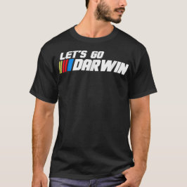 Camiseta Vamos Darwin Engraçado Sarcástico Mulheres Homens