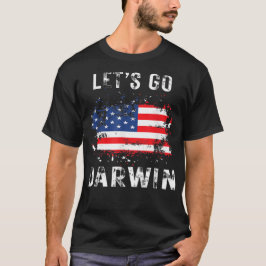 Camiseta Vamos Darwin Engraçado Sarcástico Mulheres Homens