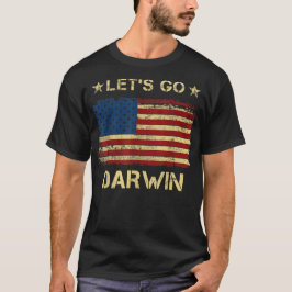 Camiseta Vamos Darwin Engraçado Sarcástico Mulheres Homens