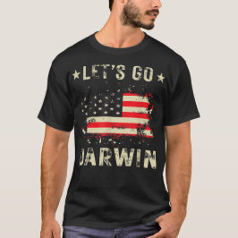 Camiseta Vamos Darwin Engraçado Sarcástico Mulheres Homens