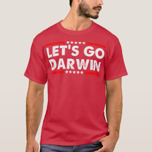 Camiseta Vamos Darwin Engraçado Sarcástico Vintage nós Flag
