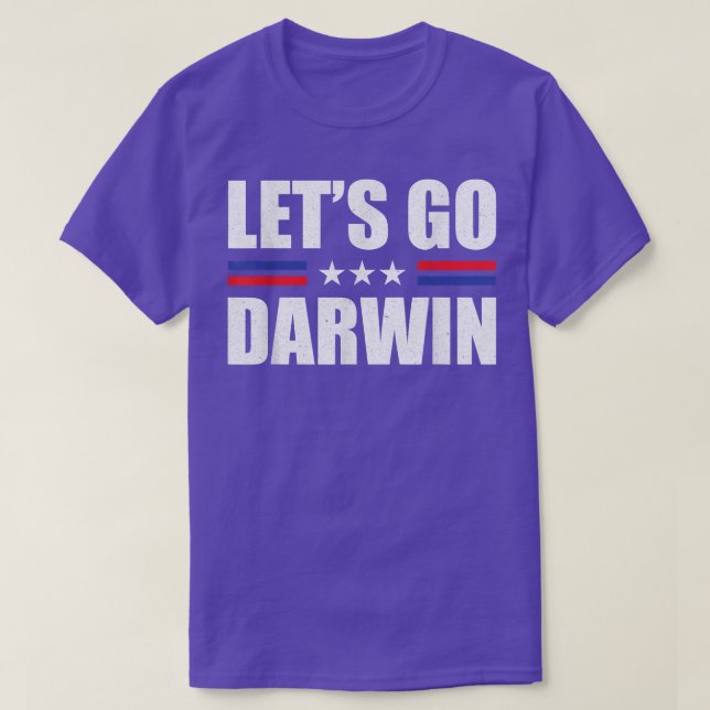 Camiseta Vamos Darwin Engraçados Dizendo "Trending Memes" (Frente do Design)
