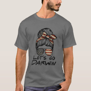 Camiseta Vamos Darwin Mensagem Bun American Flag Vamos Go D