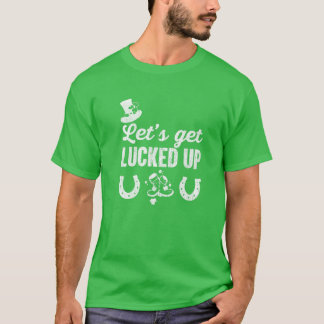 Camiseta Vamos De Dia de São Patrício Sente-Se Com O Leprec