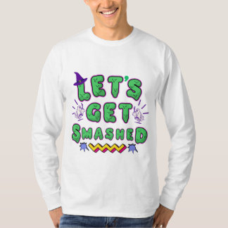 Camiseta Vamos de festa de Halloween esmagado