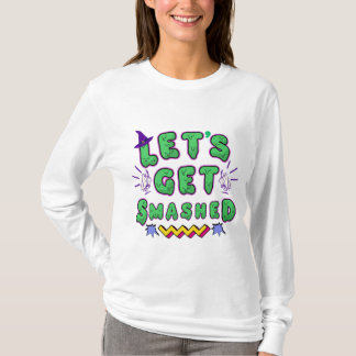Camiseta Vamos de festa de Halloween esmagado