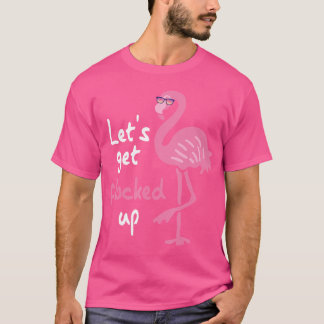 Camiseta Vamos De Flamingo Rosa Engraçado É Bloqueado