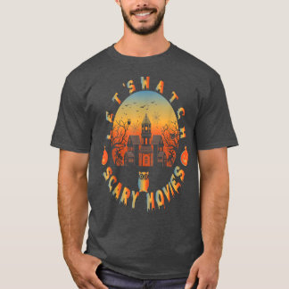 Camiseta Vamos de Halloween Assista Filmes Assustadores De 