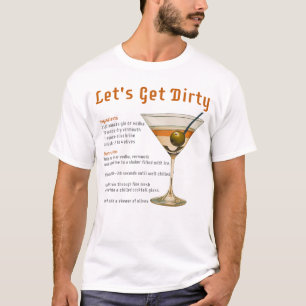 Camiseta Vamos De Hora De Cocktail Obter Receita De Martini