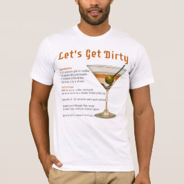 Camiseta Vamos De Hora De Cocktail Obter Receita De Martini