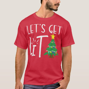 Camiseta Vamos De Luzes De Natal Engraçado Fica Com Adultos