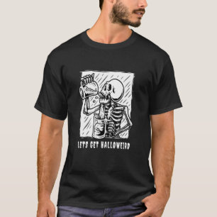Camiseta Vamos de Roupa de Halloween engraçado Skeleton gan