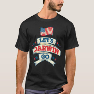 Camiseta Vamos De Sinalizador Dos Eua Go Darwin Mostra Sarc