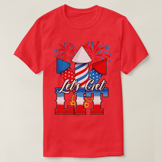 Camiseta Vamos deixar o Patriótico Festa 4 de julho (Frente do Design)