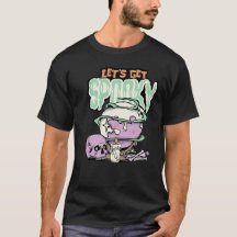Vamos do Dia das Bruxas fica numa T-Shirt Spooky