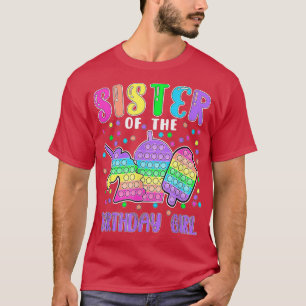 Camiseta Vamos do Pop-it Irmã da Rapariga de Aniversário Po