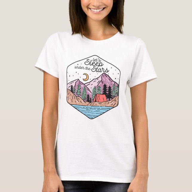 Camiseta Vamos Dormindo Sob As Estrelas (Frente)